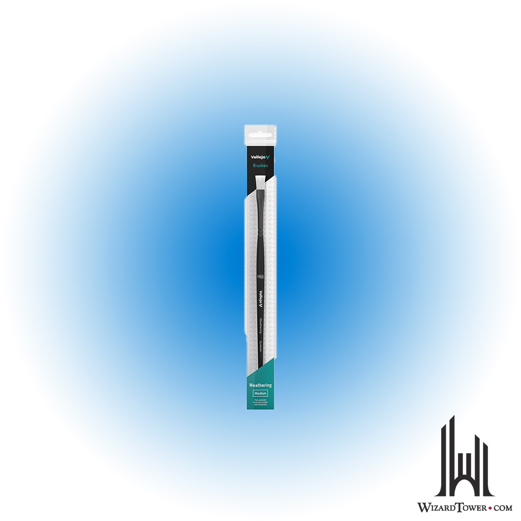 Vallejo Weathering Flat Synthetic Brush - Medium